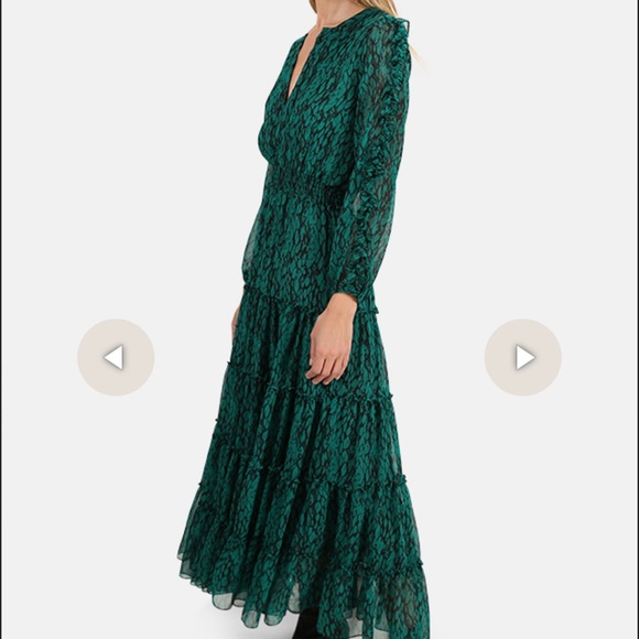 MISA Los Angeles Hadeya Maxi Dress, Green, Xs - Picture 2 of 9